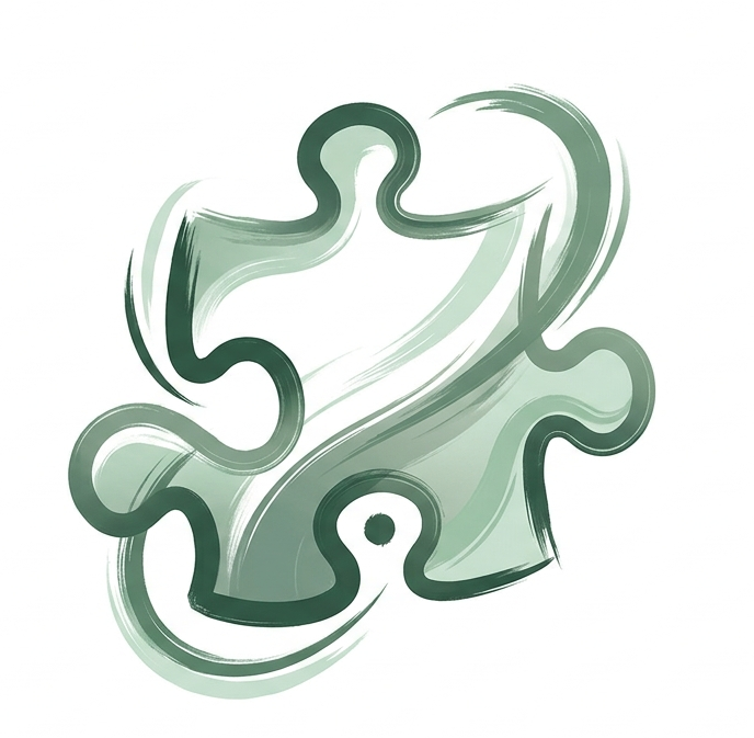 Pieza de puzle. Método paso 2